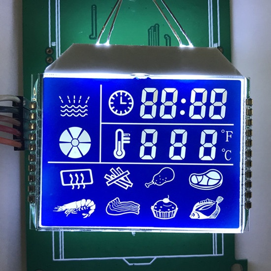 Custom HTN Blue Segment LCD Display For Kitchen Custom HTN Blue Segment LCD Display For Kitchen