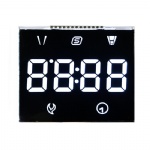 Custom VA Black Segment LCD Display With White Letters